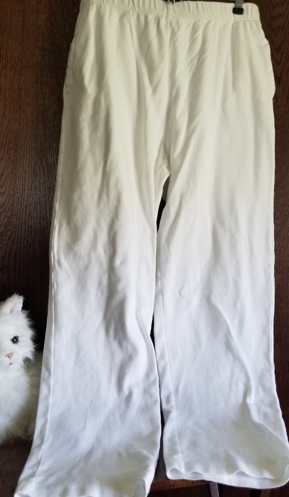 Basic Editions White Jogging Pants - image 2